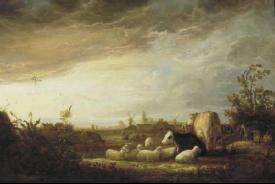 Aelbert Cuyp Sunset near Dordrecht. oil painting image